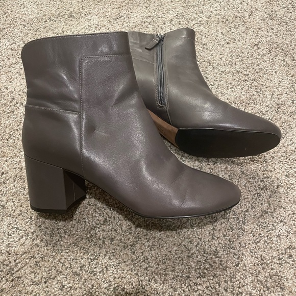 Cole Haan Elegant Gray Heeled Boots - Picture 2 of 2